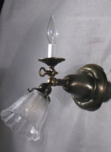 Pair of Gas & Electric Sconces